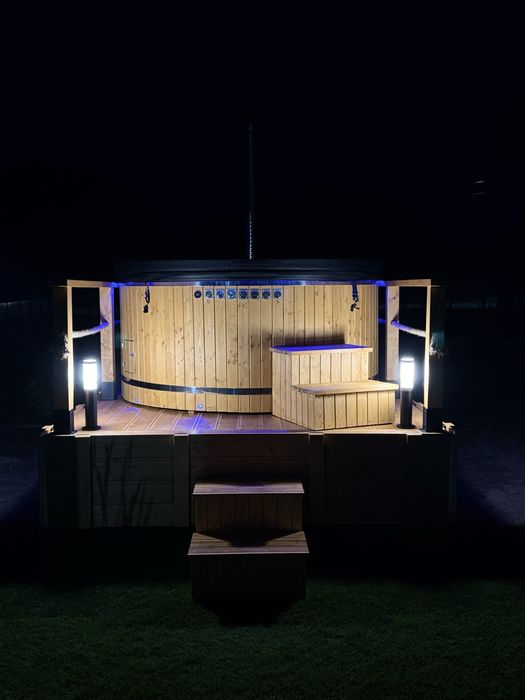 Wypasiona najwieksza Mobilna Balia Bania Jacuzzi! 8-10 osób! Masaże!