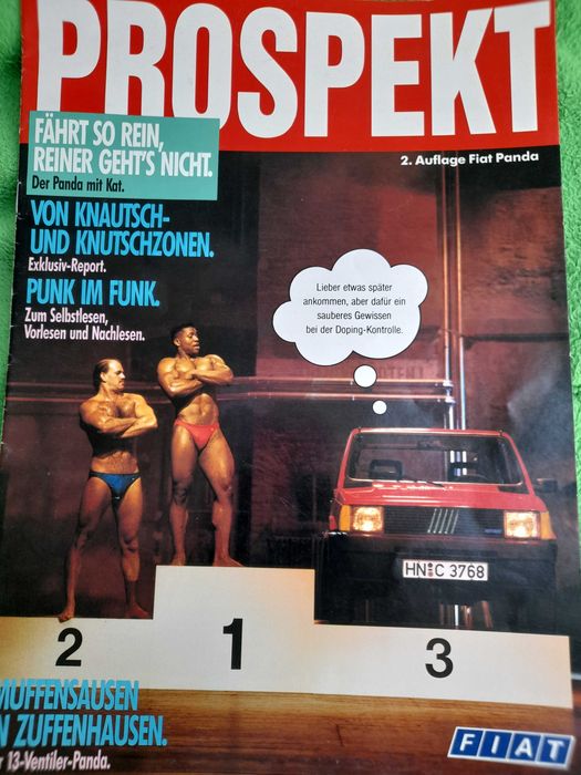 FIAT Panda 750 L, 1000 Li.e, 1000 CL, 4x4 język niemiecki rok 1989