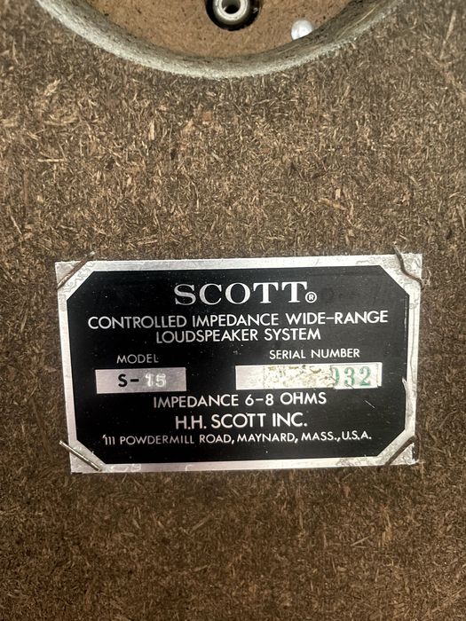 Colunas de som vintage scott s-15
