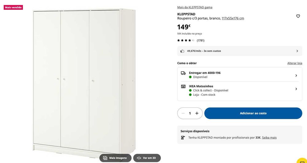 Roupeiro IKEA KLEPPSTAD