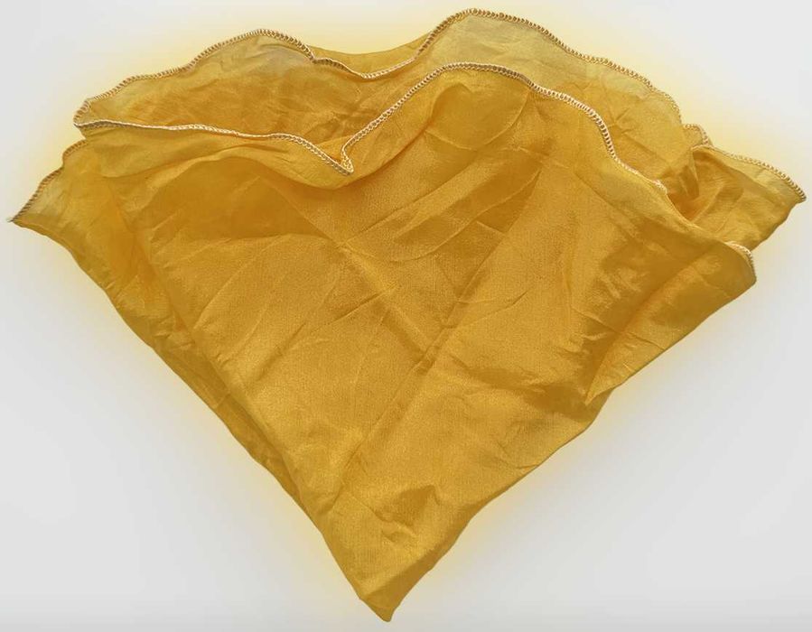 Lenço de Bolso Seda Amarelo, Novo/Raro