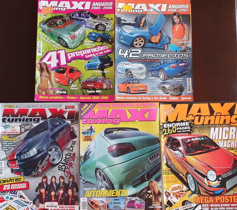 Revistas variadas de automóveis vintage - TUNING