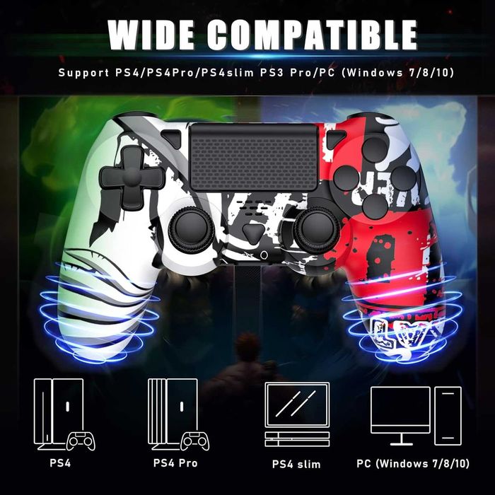 Bezprzewodowy kontroler do Ps-4 Dual Vibration /Pro/Slim/PC spp10