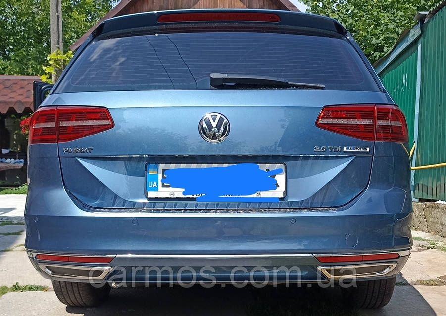 Passat b8 Накладки імітація глушника  нерж