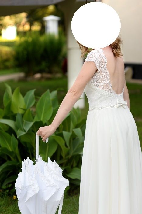 suknia ślubna afrodyta ally 36/38 koronka+muślin