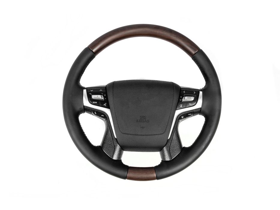 Toyota Land Cruiser 200 2007-2021 рр. Кермо з підігрівом (темне дерево)