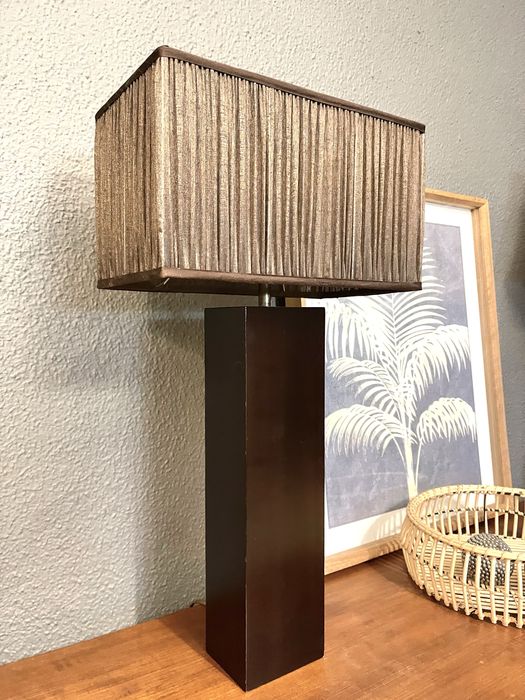 candeeiro, oriental, teca, seda selvagem, design, arboretto, rustico