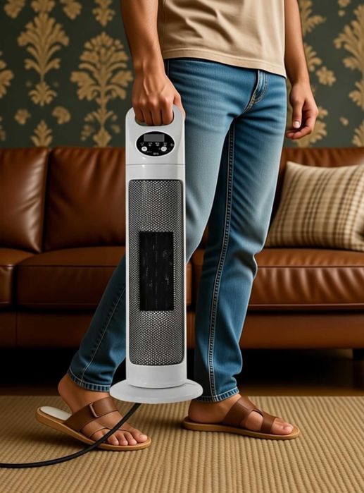 Дуйчик підлоговий 2 в 1 зима літо з пультом вентилятор