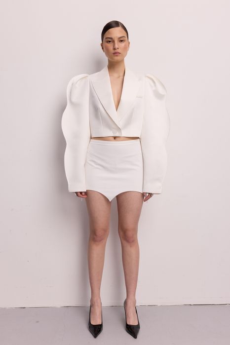 Спідниця Bazhane біла міні оригінал