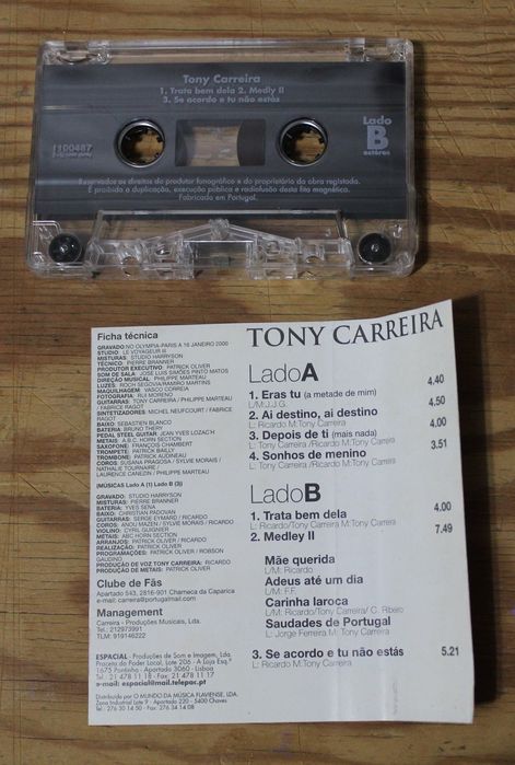 Cassete Tony Carreira - "Ao Vivo no Olympia, Vol.II"