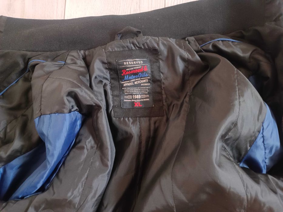 Reserved Męska kurtka wiosenna lekka rozm XL głęboka czerń elegancka