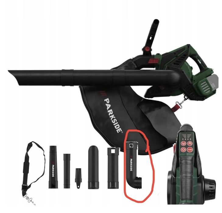 Dmuchawa do liści akumulatorowa ogrodowa PARKSIDE PLSA 40-Li D2