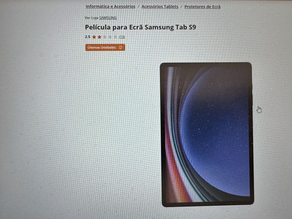 Tablet Samsung Galaxy Tab S9 FE+ como novo