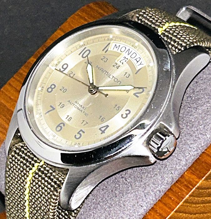 hamilton khaki automatic day-date h644550 full set