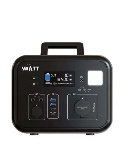 Портативна електростанція V-WATT ALPHA 600W 460Wh LiFePO4