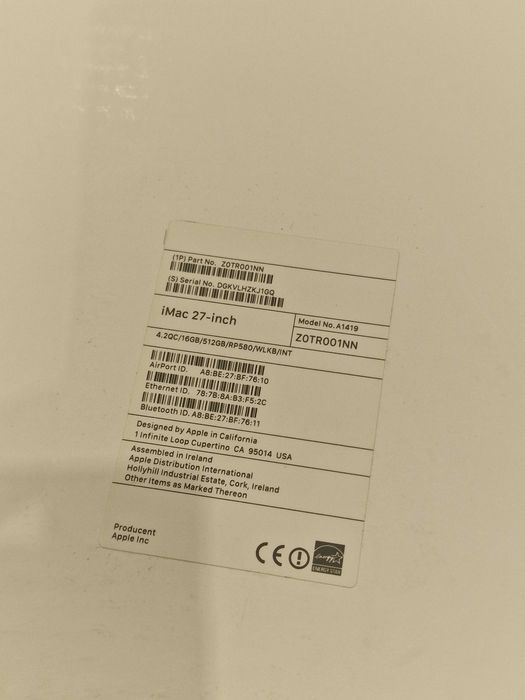 iMac 27” Retina 5K (2017) | i7 | 64GB RAM | 512GB SSD | IDEALNY