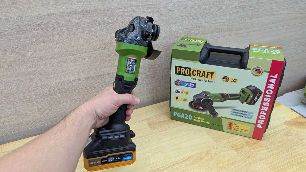 25 мм Болгарка Безщіткова Procraft + 1 акб 4.0Ah turbo +Зарядка +Кейс