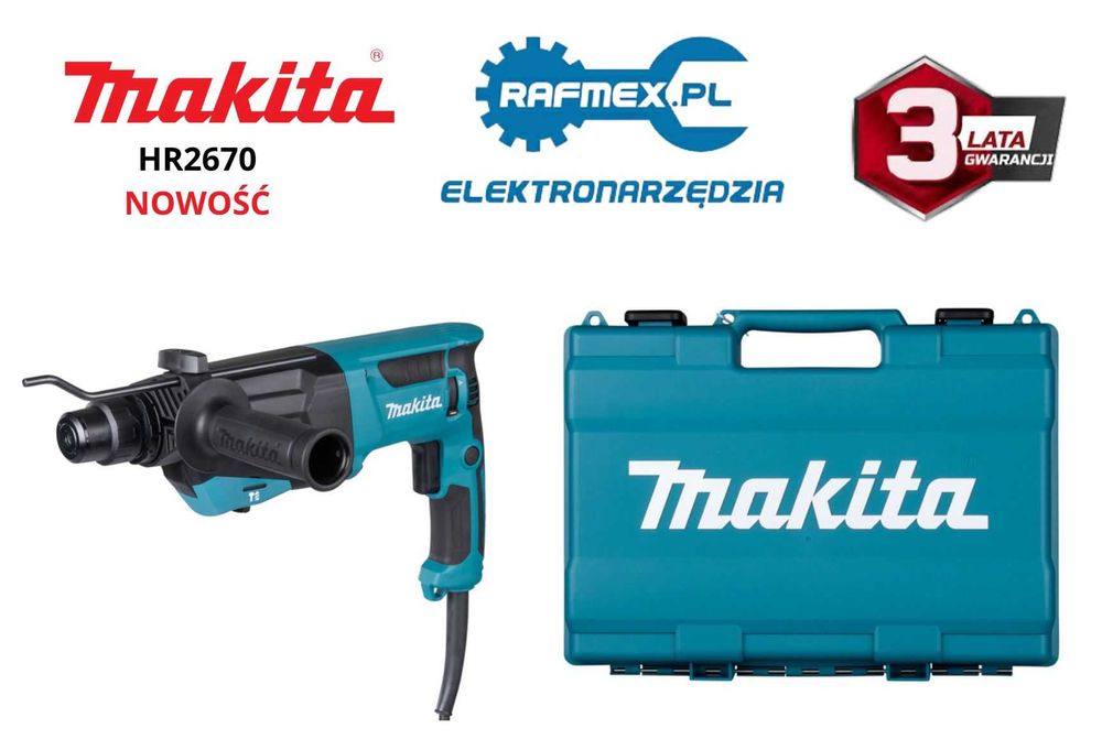 Młotowiertarka Makita HR2670 Nowość  sds plus 3,0J