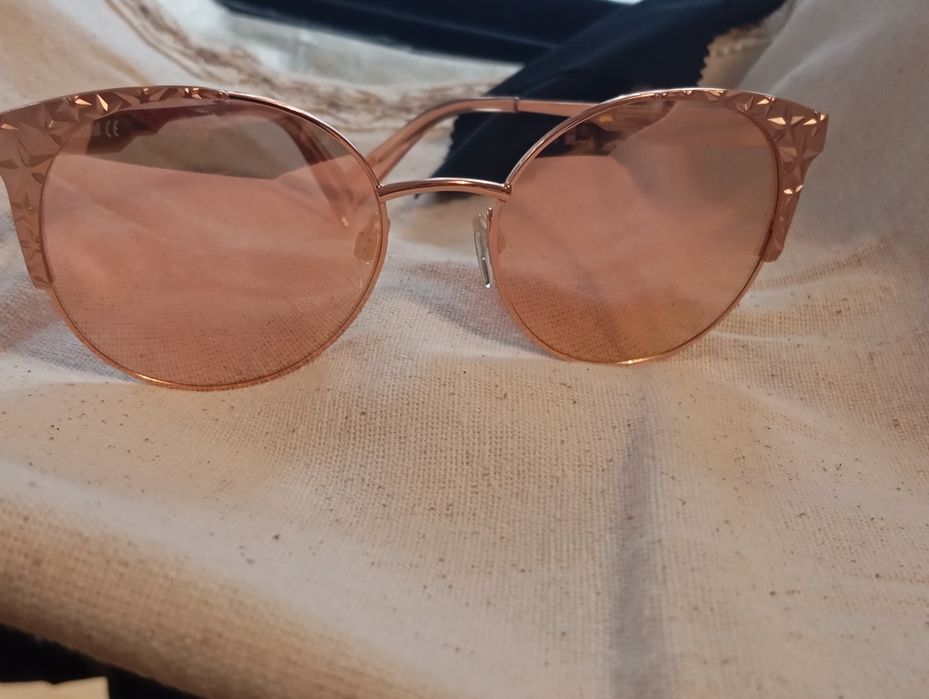 Just Cavalli nowe złote okulary kocie oko