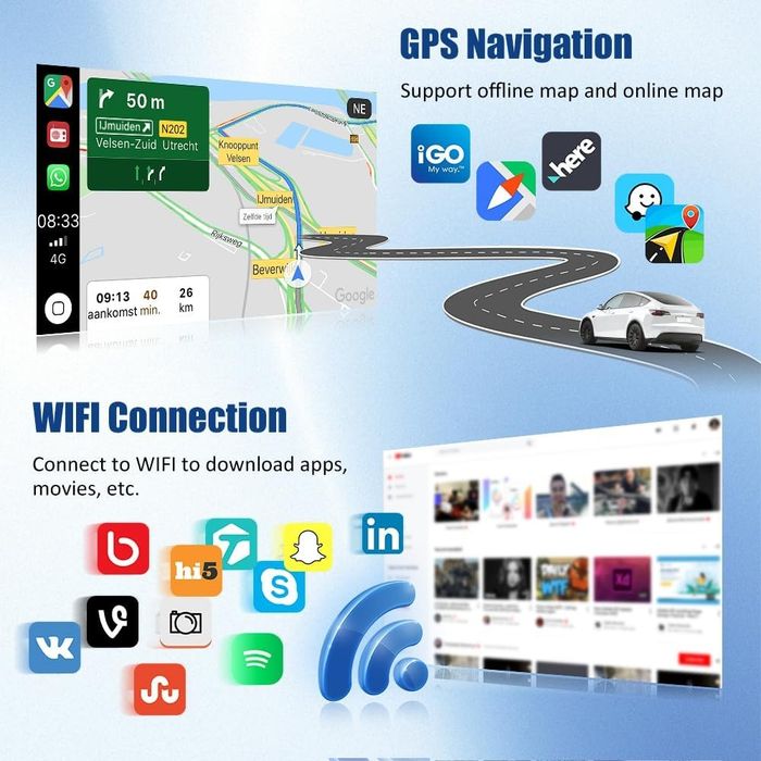 Автомагнитола Android 13, 4/64 для Jeep, Dodge, Chrysler