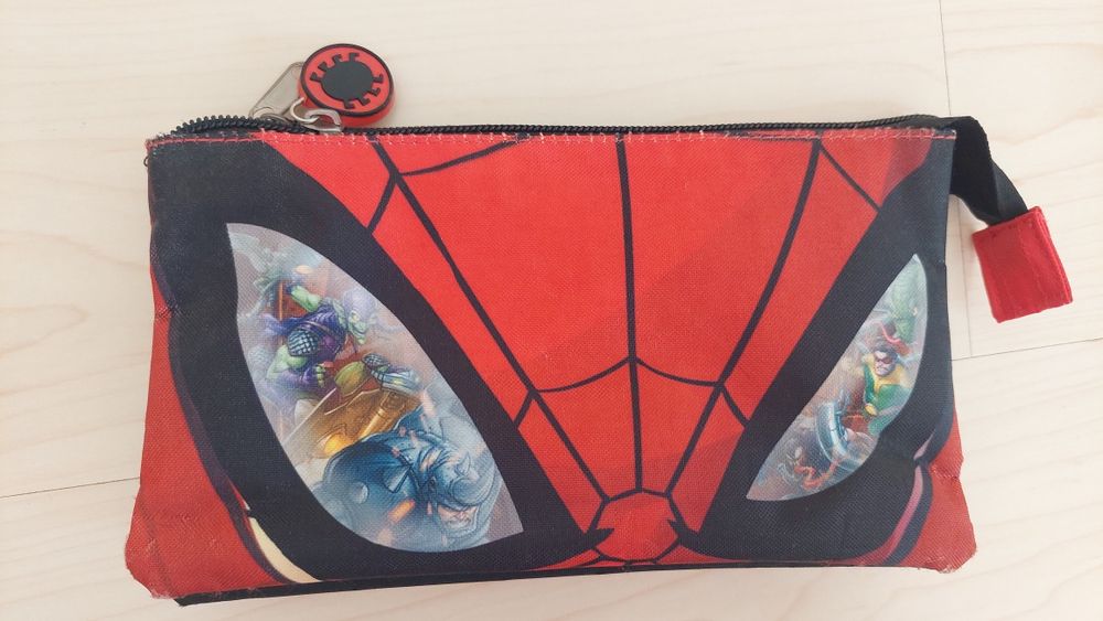 Mochila, lancheira e estojo Homem Aranha Spiderman, conjunto