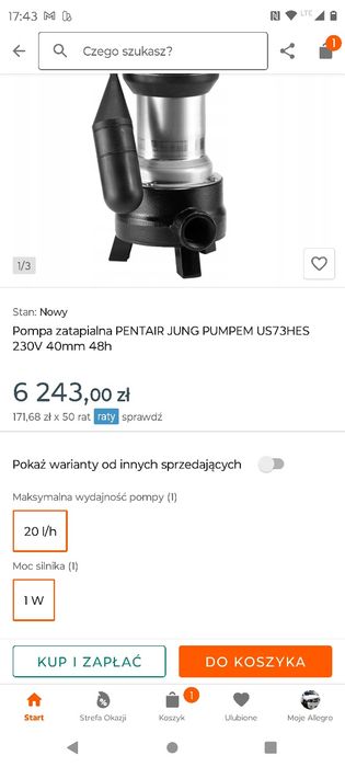 Pompa zatapialna bardzo mocna,wydajna