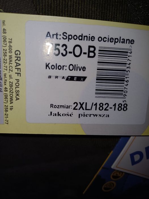 Komplet Graff XXL nowy myśliwi wędkarze rolnicy trekking
