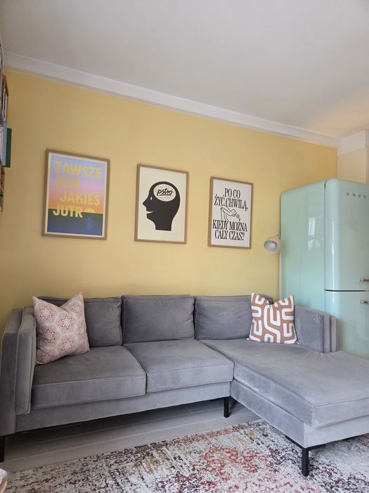 Kanapa narożnik szary