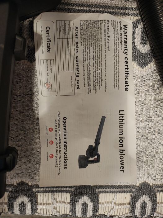 Dmuchawa odkurzacz akumulatorowy 21V 2w1 + bateria, ładowarka, końcówki