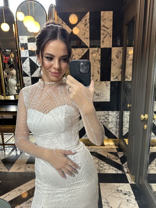 Весільна/вечірня сукня дизайнерської ручної роботи!