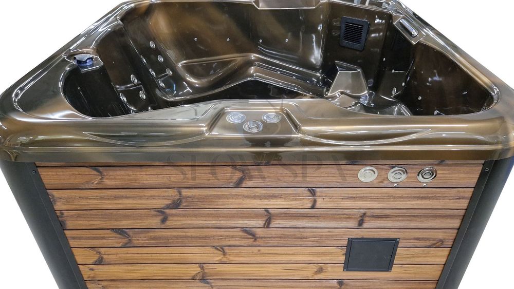 Elektryczne jacuzzi akrylowe 220x220 z leżanką balia wanna ogrodowa