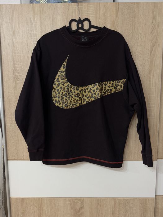 Bluza Nike S panterka big logo crewneck glamour damska