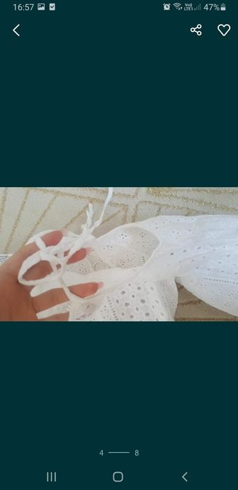 Biała damską ażurowa sukienka Marsala stan idealny rozmiar uniwersalny