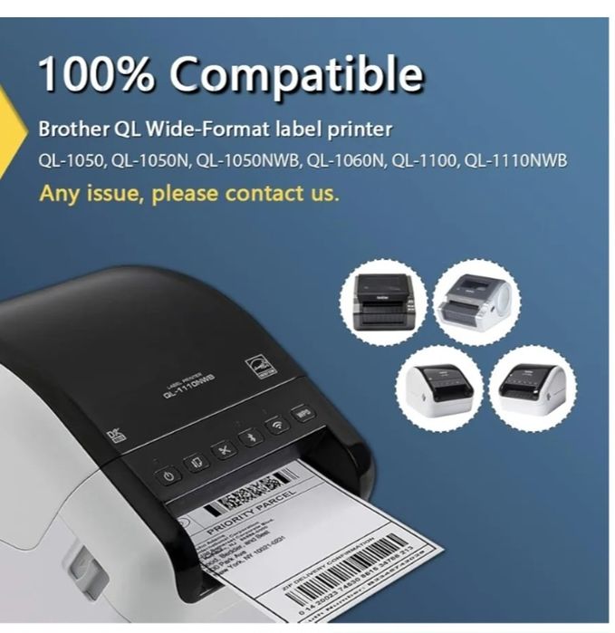 Rolki do etykiet wysyłkowych do drukarki Brother