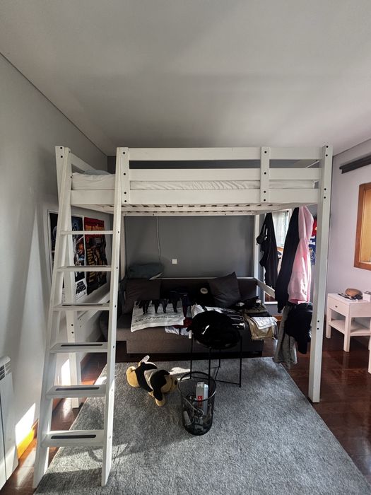 Cama alta ikea branca