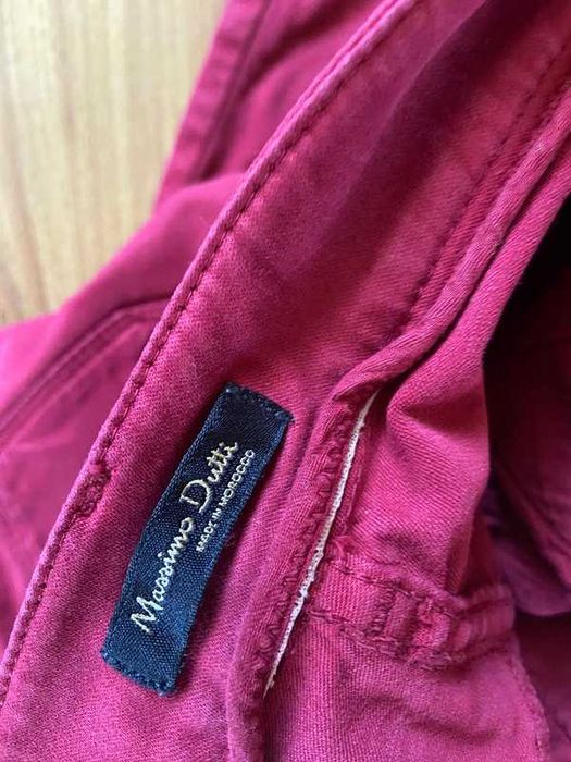 Massimo dutti spodnie skinny rurki bordo czerwone m s 38 36 basic