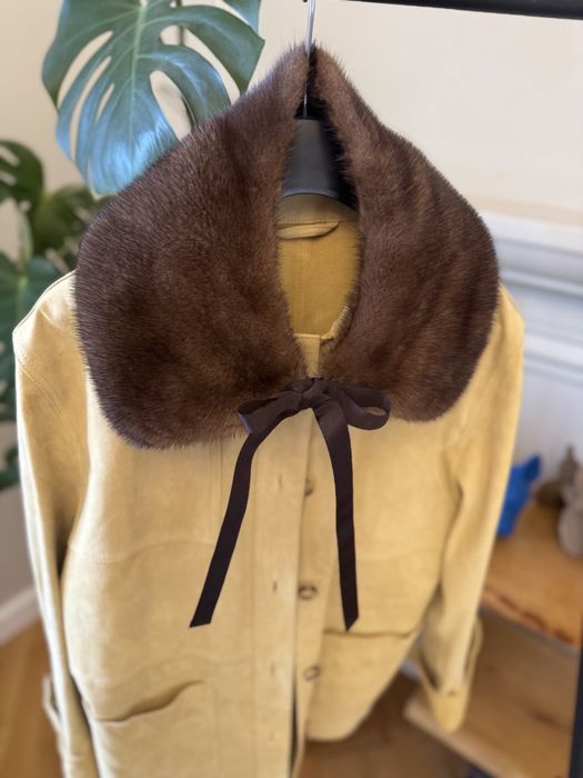 Шарф , комірець з натурального хутра