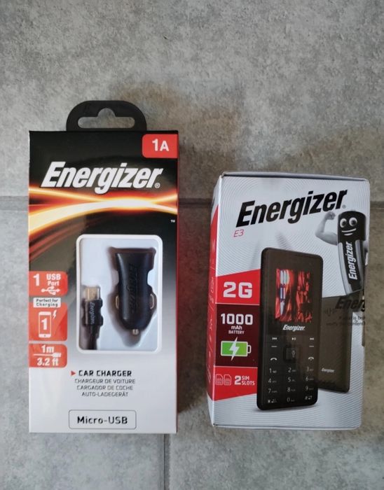 Zestaw Energizer – Telefon 2G + Ładowarka samochodowa Micro-USB nowy