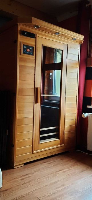 Sauna kabina infrared podczerwień 220V 2os LED RADIO GŁOŚNIKI szklana