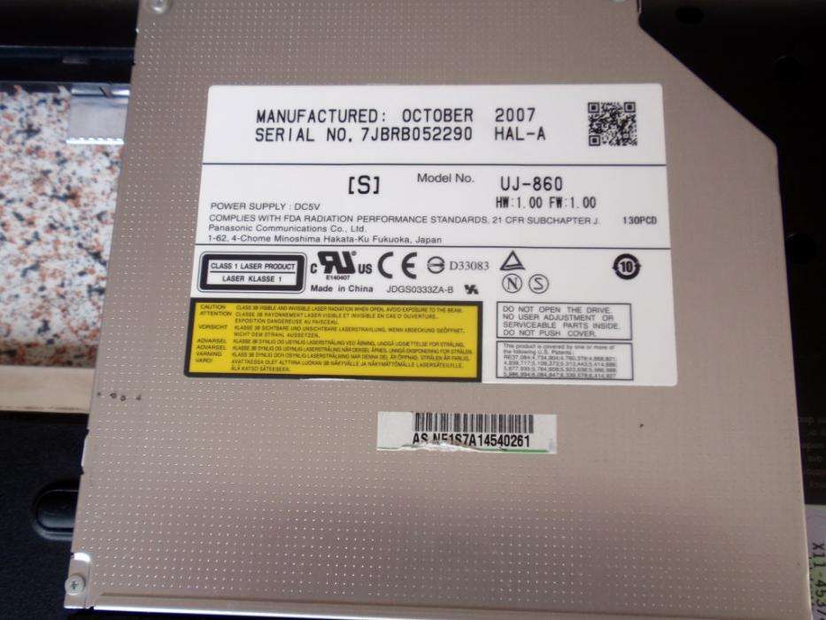 leitor/gravador cd/dvd hp portátil pavilion dv 6000