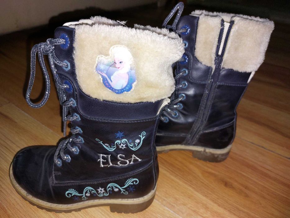 Kozaki zimowe dziewczęce Frozen Elsa, rozmiar 28