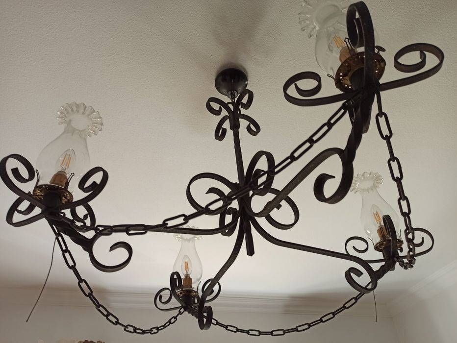 Candeeiro ferro forjado