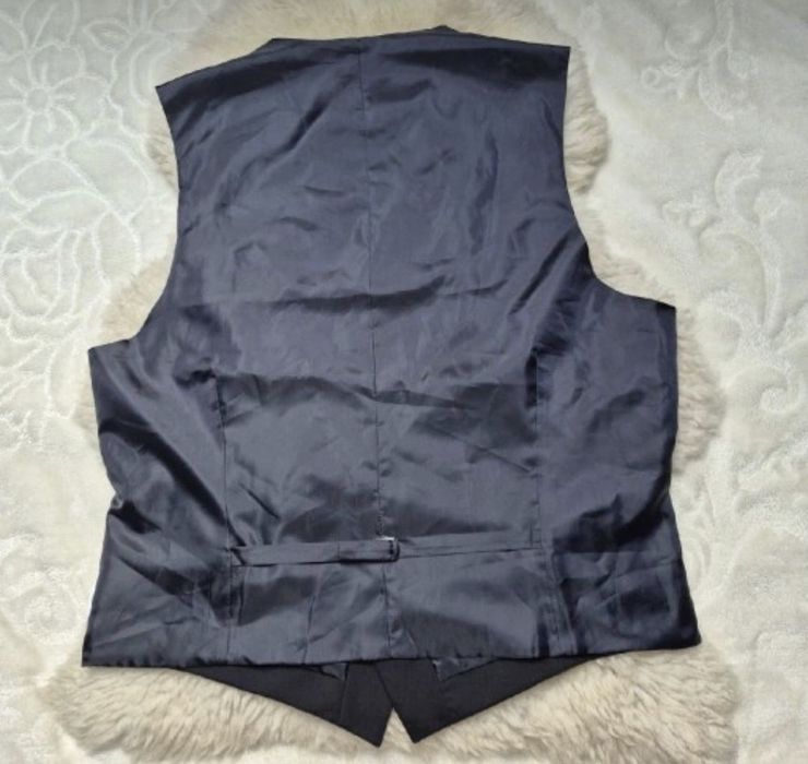 Kamizelka Garniturowa XL - Xxl Granatowa 45 % Welna