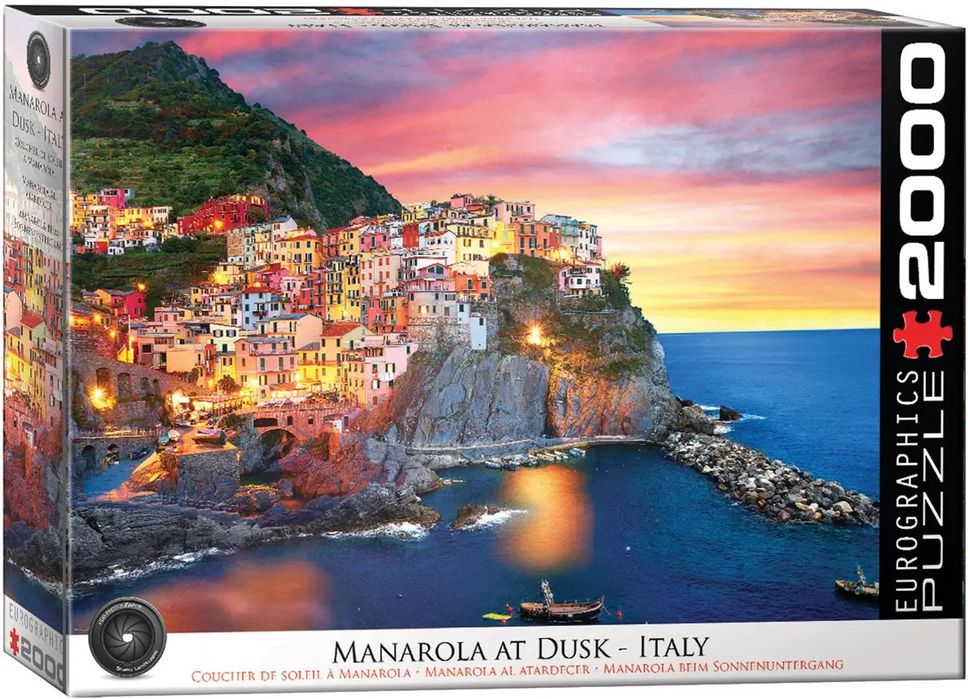 Puzzle 2000 Manarola At Dusk Italy 8220-5635. Nowy Produkt