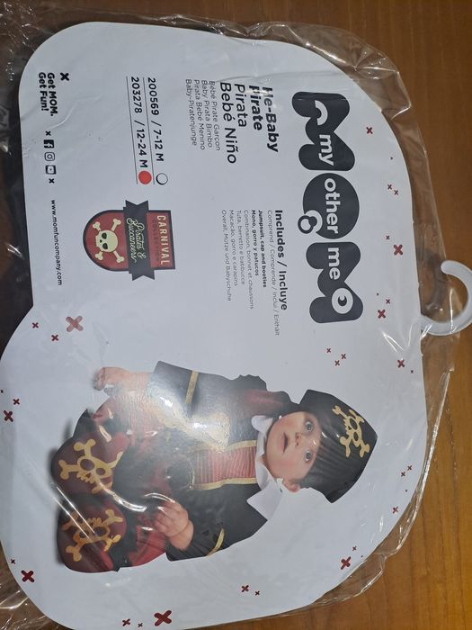 Fato carnaval para bebé-Pirata