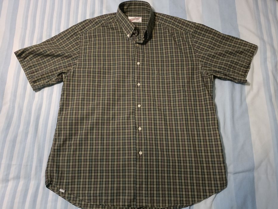 Camisa manga curta xadrez Pierre Cardin