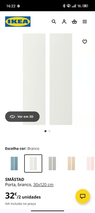 Porta de roupeiro Smastad Ikea