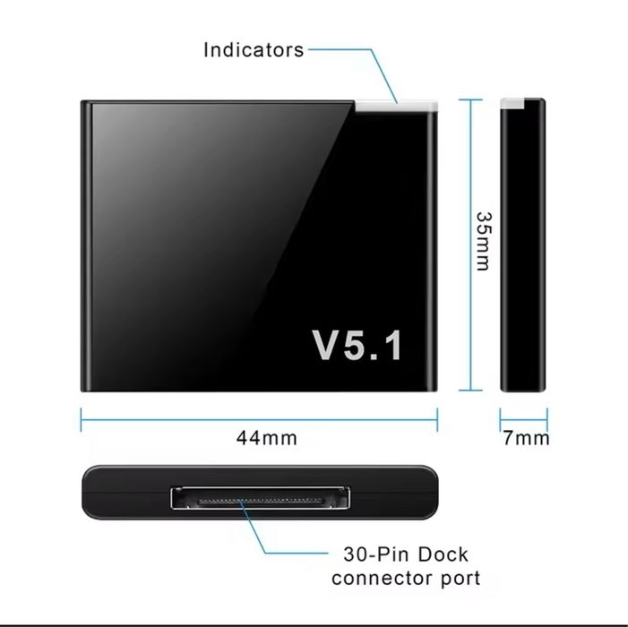 I-WAVE 30 Pin Bluetooth 5.1 ipod iphone toyota