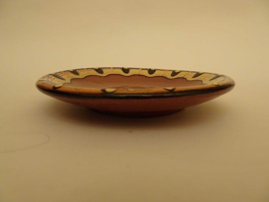 talerzyk bułgarski "pawie oczko", ceramika bułgarska, talerzyk