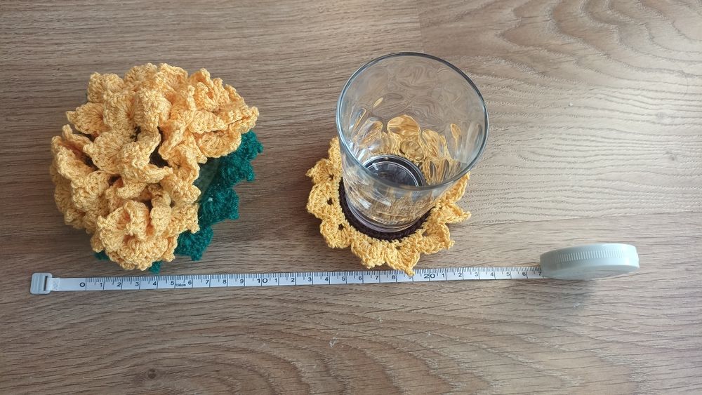 Vaso decorativo em crochet